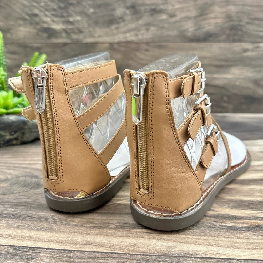 NIB Sam Edelman 9M Camel Genevive Leather Studded Strappy Gladiator Sandals - Picture 9 of 12